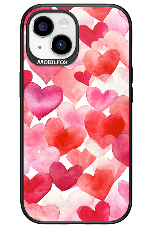 Water Painted Heart 2.0 - Apple iPhone 15