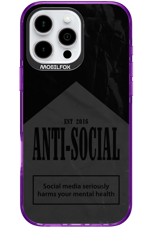 ANTI-SOCIAL (BLVCK) 2.0 - Apple iPhone 16 Pro Max