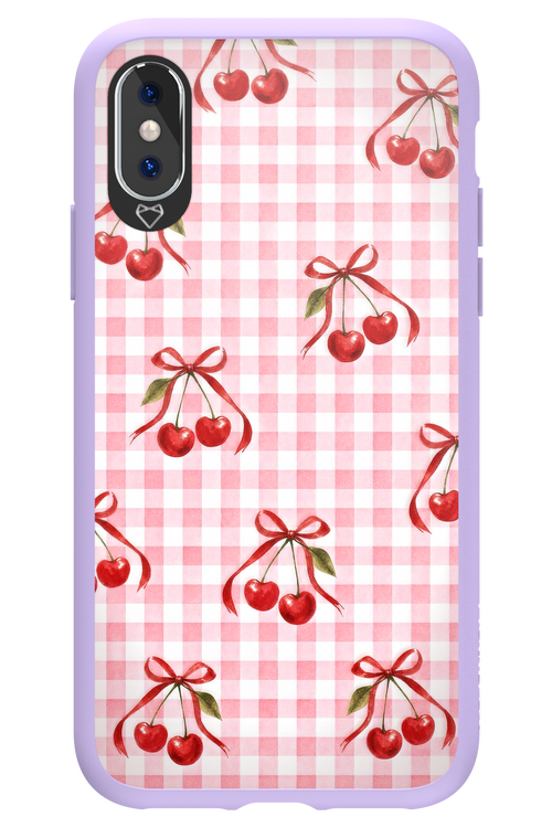 Pink Cherry Checked 2.0 - Apple iPhone XS
