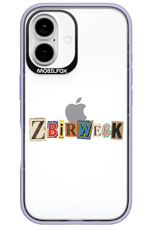 Zbirweek (transparent) 2.0 - Apple iPhone 16