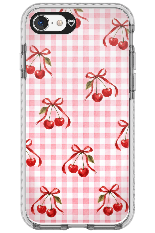 Pink Cherry Checked 2.0 - Apple iPhone 8