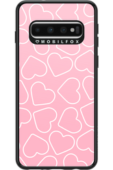 Line Heart Pink - Samsung Galaxy S10