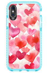 Water Painted Heart - Apple iPhone XS