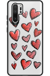 Red Love Transparent - Huawei P30 Pro
