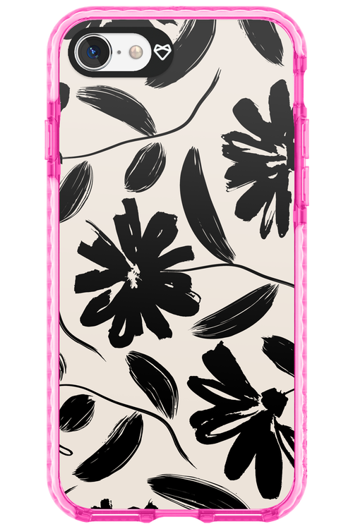 Monochrome Flowerss - Apple iPhone 7