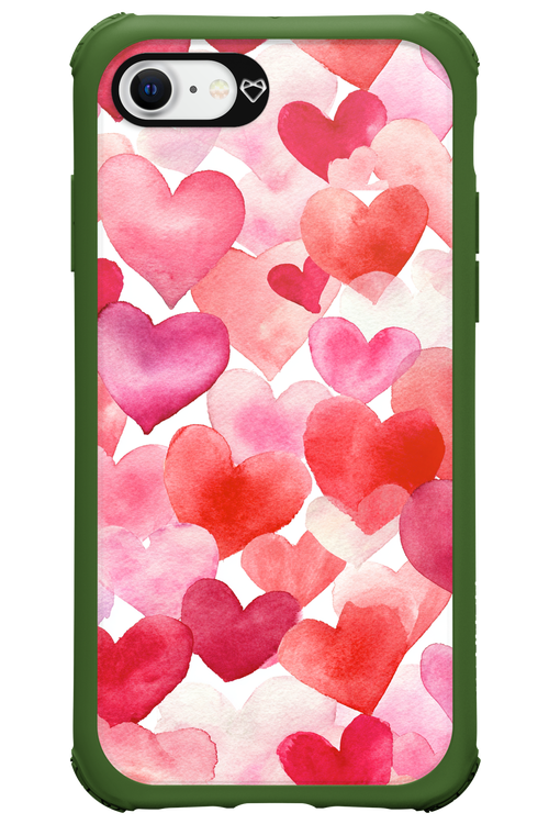 Water Painted Heart 2.0 - Apple iPhone SE 2020