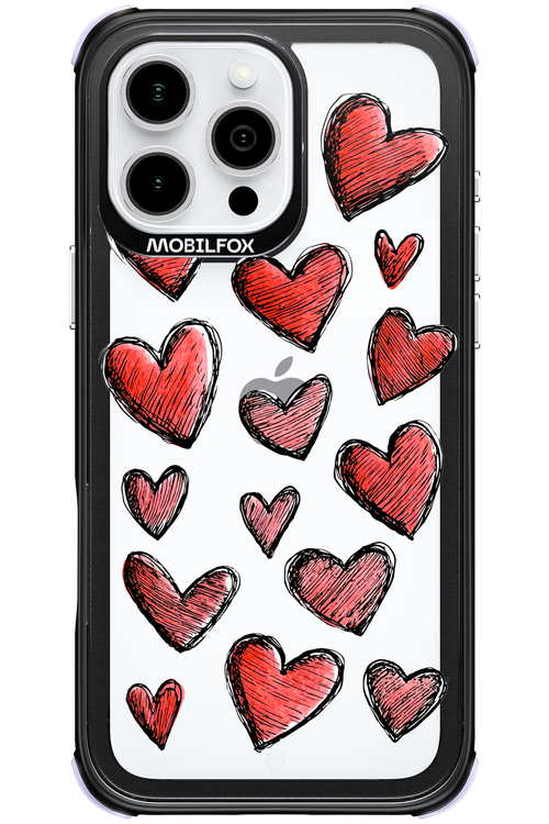 Red Love Transparent - Apple iPhone 16 Pro Max
