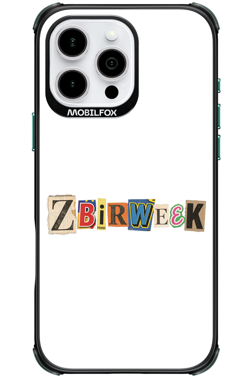 Zbirweek (white) 2.0 - Apple iPhone 16 Pro Max