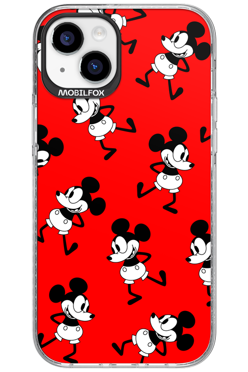 Iconic Mouse (red pattern) - Apple iPhone 15 Plus