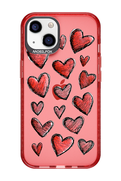 Red Love Transparent - Apple iPhone 13