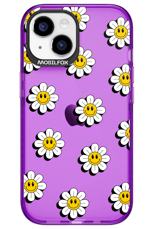 Smiley Flowers Transparent - Apple iPhone 15