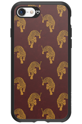 Burgundy Leopard Pattern - Apple iPhone SE 2022
