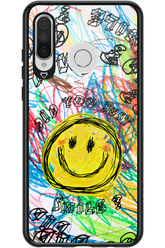 Crayon Smiley Colorful - Huawei P30 Lite