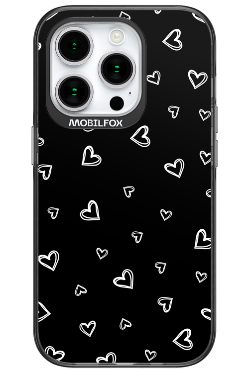 Monochrome Hearts 2.0 - Apple iPhone 15 Pro