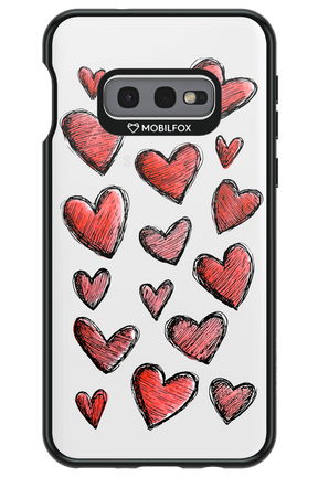 Red Love Transparent - Samsung Galaxy S10e