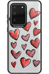 Red Love Transparent - Samsung Galaxy S20 Ultra 5G