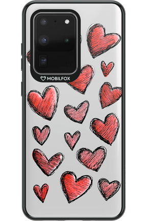 Red Love Transparent - Samsung Galaxy S20 Ultra 5G