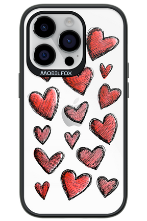 Red Love Transparent - Apple iPhone 14 Pro