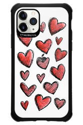 Red Love Transparent - Apple iPhone 11 Pro