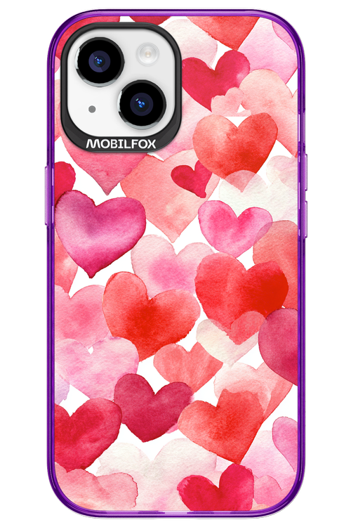 Water Painted Heart 2.0 - Apple iPhone 15
