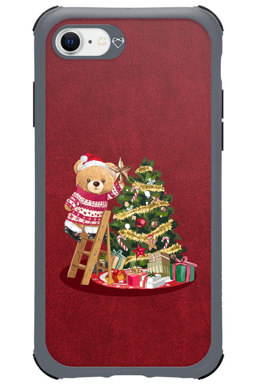 Christmas Bear (Burgundy) - Apple iPhone SE 2022