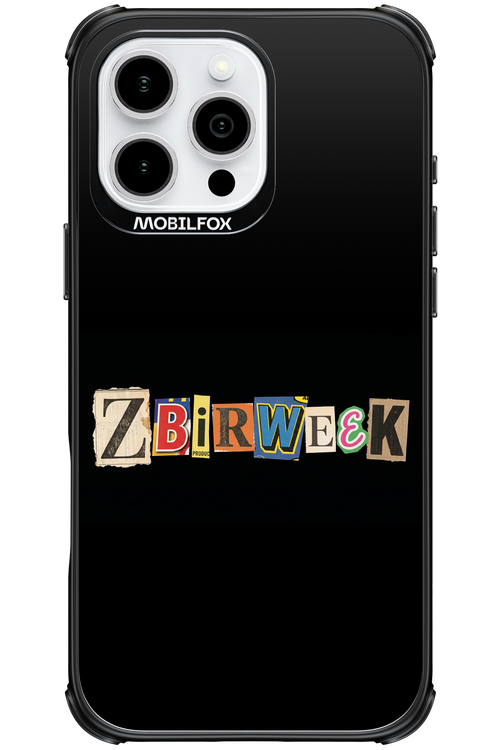 Zbirweek (black) 2.0 - Apple iPhone 16 Pro Max