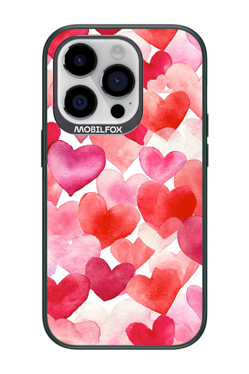 Water Painted Heart - Apple iPhone 14 Pro