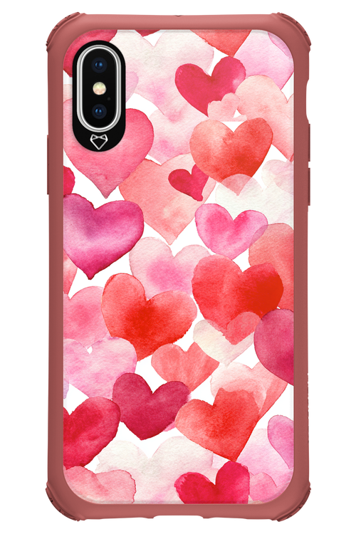 Water Painted Heart - Apple iPhone XS