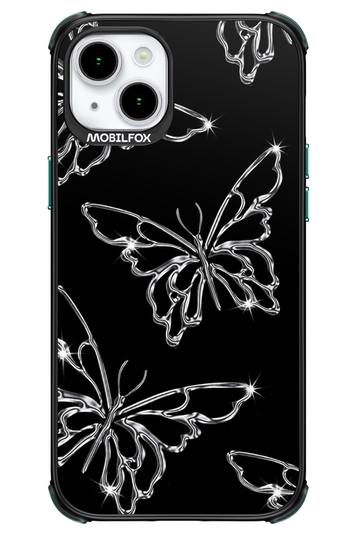 Silver Butterfly 2.0 - Apple iPhone 15 Plus