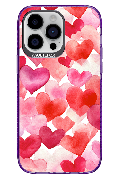 Water Painted Heart 2.0 - Apple iPhone 14 Pro Max