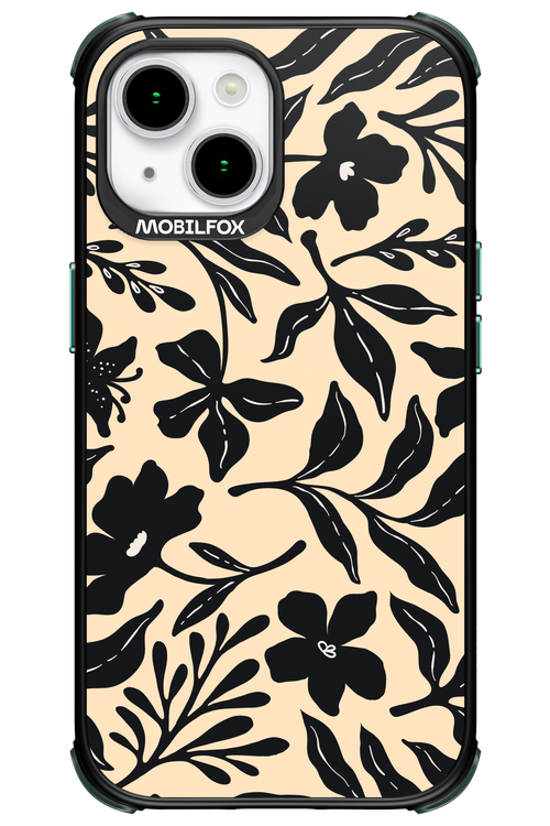 Black Flowers 2.0 - Apple iPhone 15
