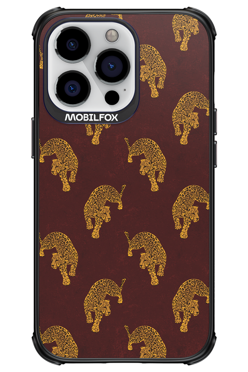 Burgundy Leopard Pattern - Apple iPhone 13 Pro