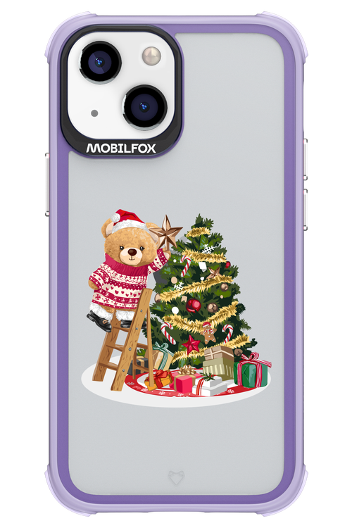 Christmas Bear (Transparent) - Apple iPhone 13 Mini