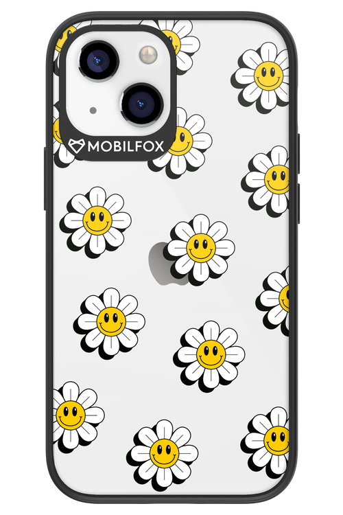 Smiley Flowers Transparent - Apple iPhone 13 Mini