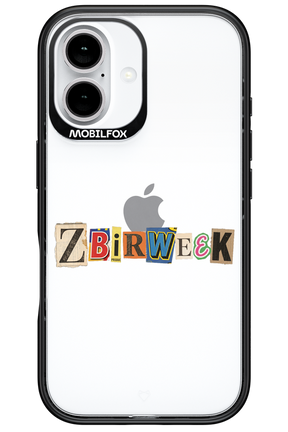 Zbirweek (transparent) 2.0 - Apple iPhone 16