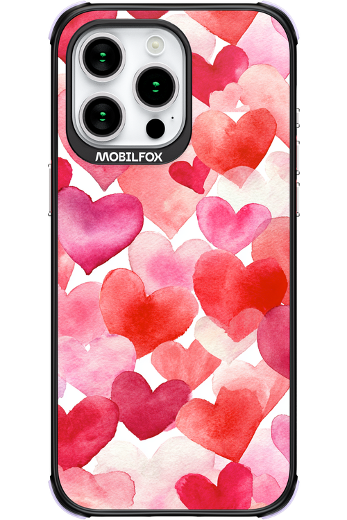 Water Painted Heart - Apple iPhone 15 Pro Max