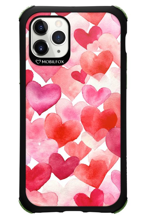 Water Painted Heart - Apple iPhone 11 Pro