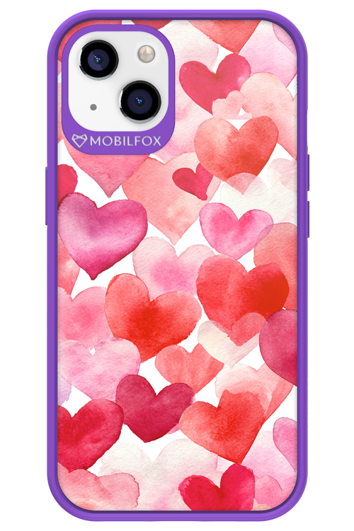 Water Painted Heart 2.0 - Apple iPhone 13