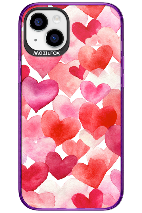 Water Painted Heart - Apple iPhone 15 Plus