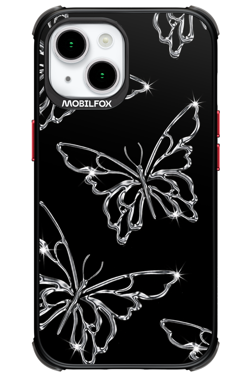 Silver Butterfly 2.0 - Apple iPhone 15