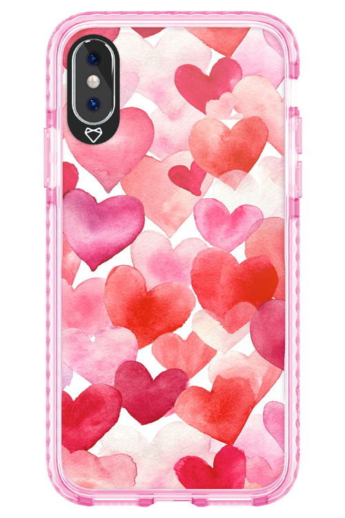 Water Painted Heart - Apple iPhone X