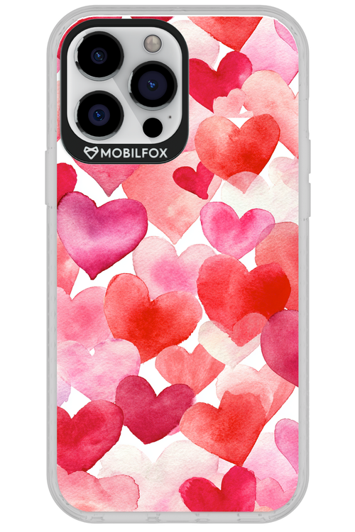 Water Painted Heart - Apple iPhone 13 Pro Max