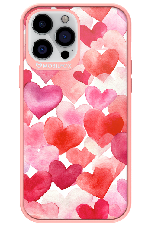 Water Painted Heart - Apple iPhone 13 Pro Max