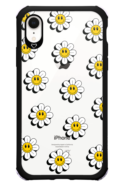 Smiley Flowers Transparent - Apple iPhone XR