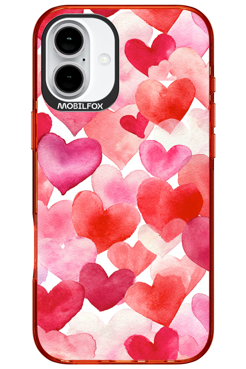 Water Painted Heart 2.0 - Apple iPhone 16 Plus