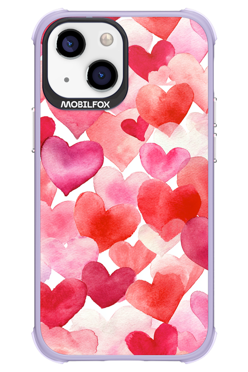 Water Painted Heart - Apple iPhone 13 Mini