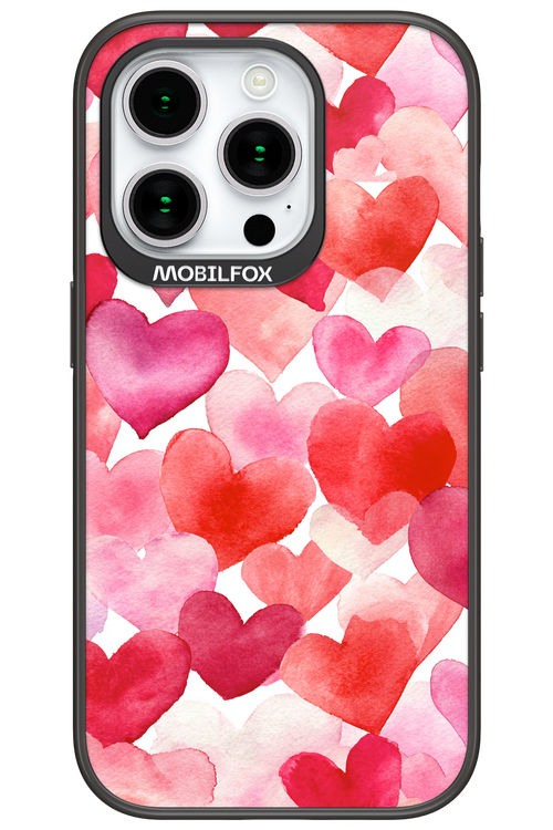 Water Painted Heart - Apple iPhone 15 Pro