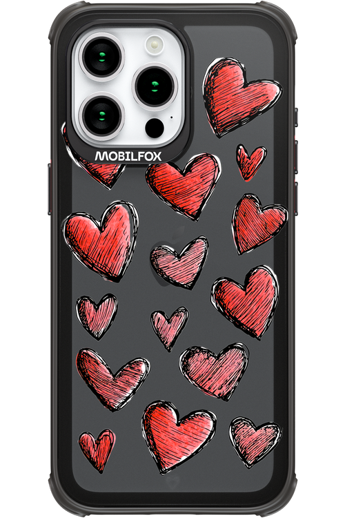 Red Love Transparent - Apple iPhone 15 Pro Max