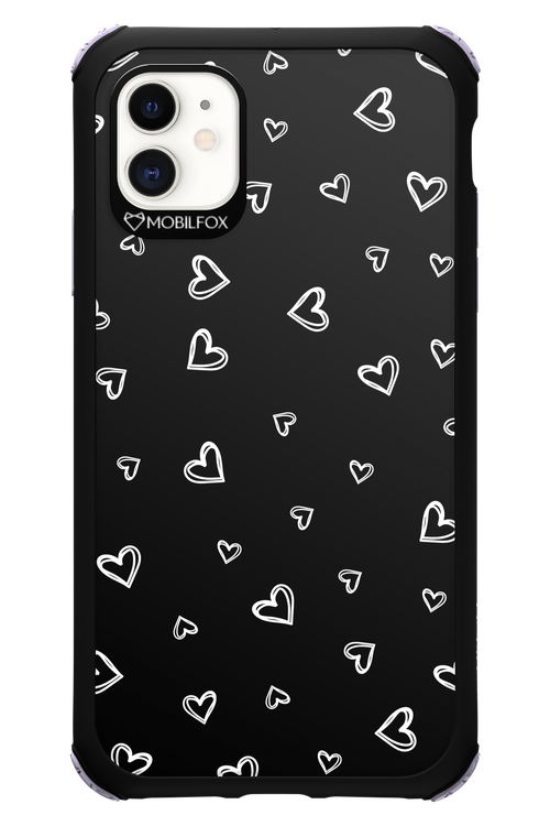Monochrome Hearts 2.0 - Apple iPhone 11