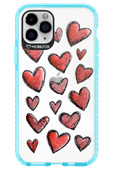 Red Love Transparent - Apple iPhone 11 Pro